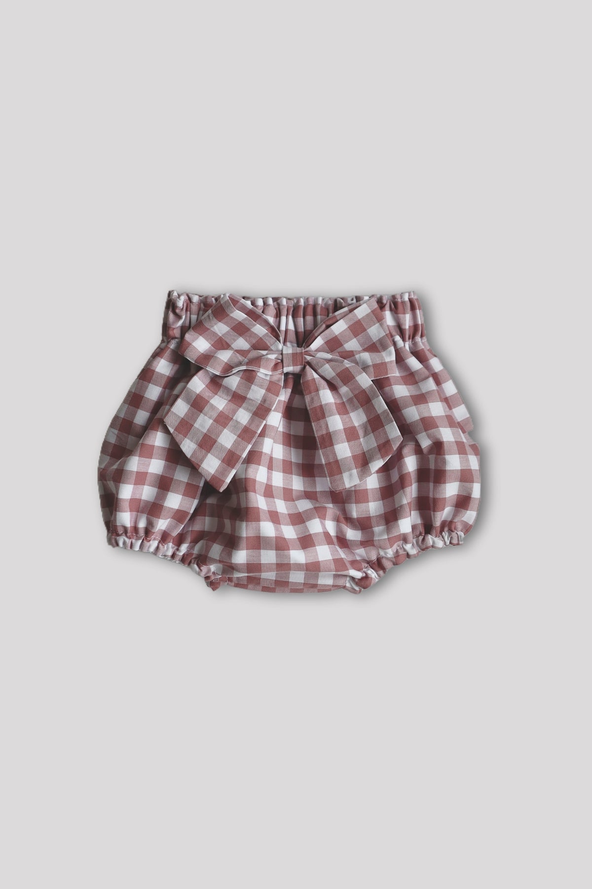 Gingham Bloomers in Dusky Pink