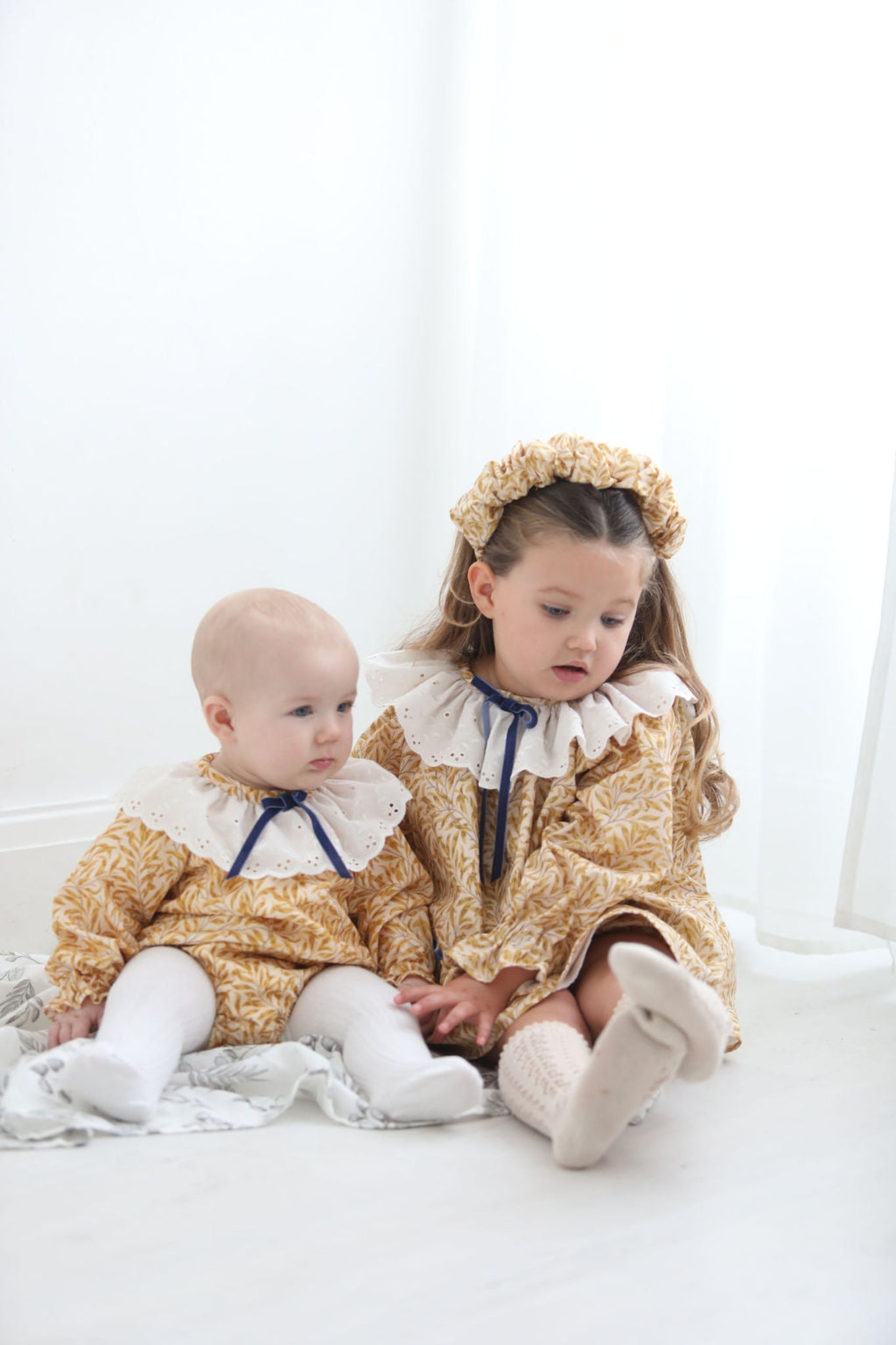 William Morris Long Sleeve Smock Romper