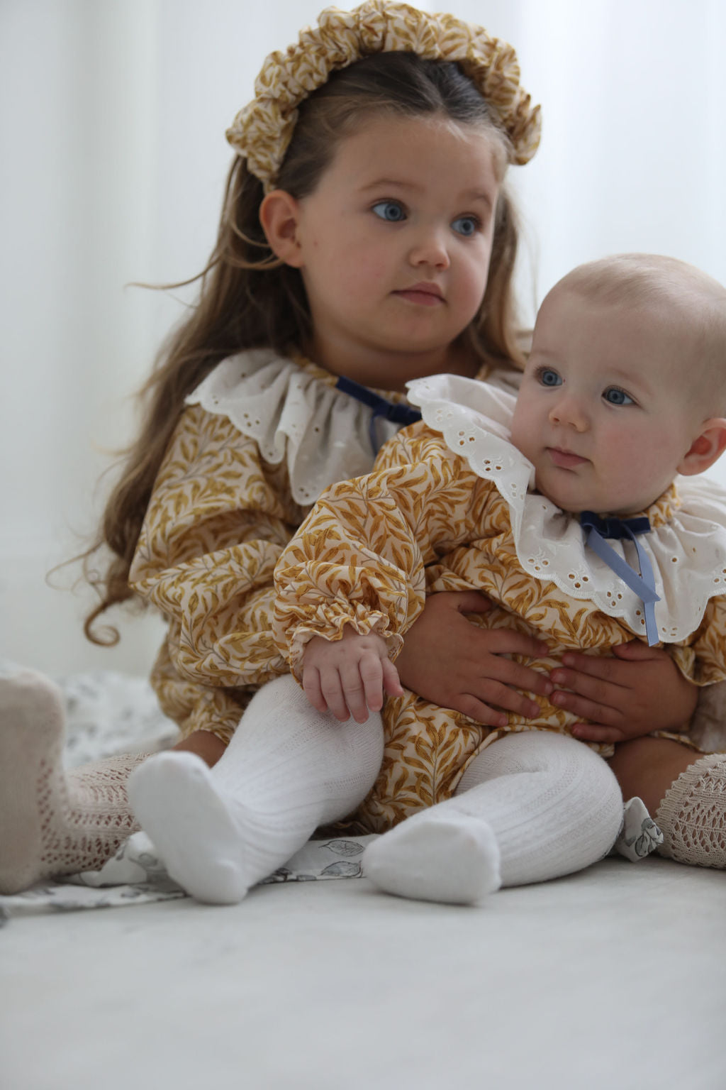 William Morris Long Sleeve Smock Romper