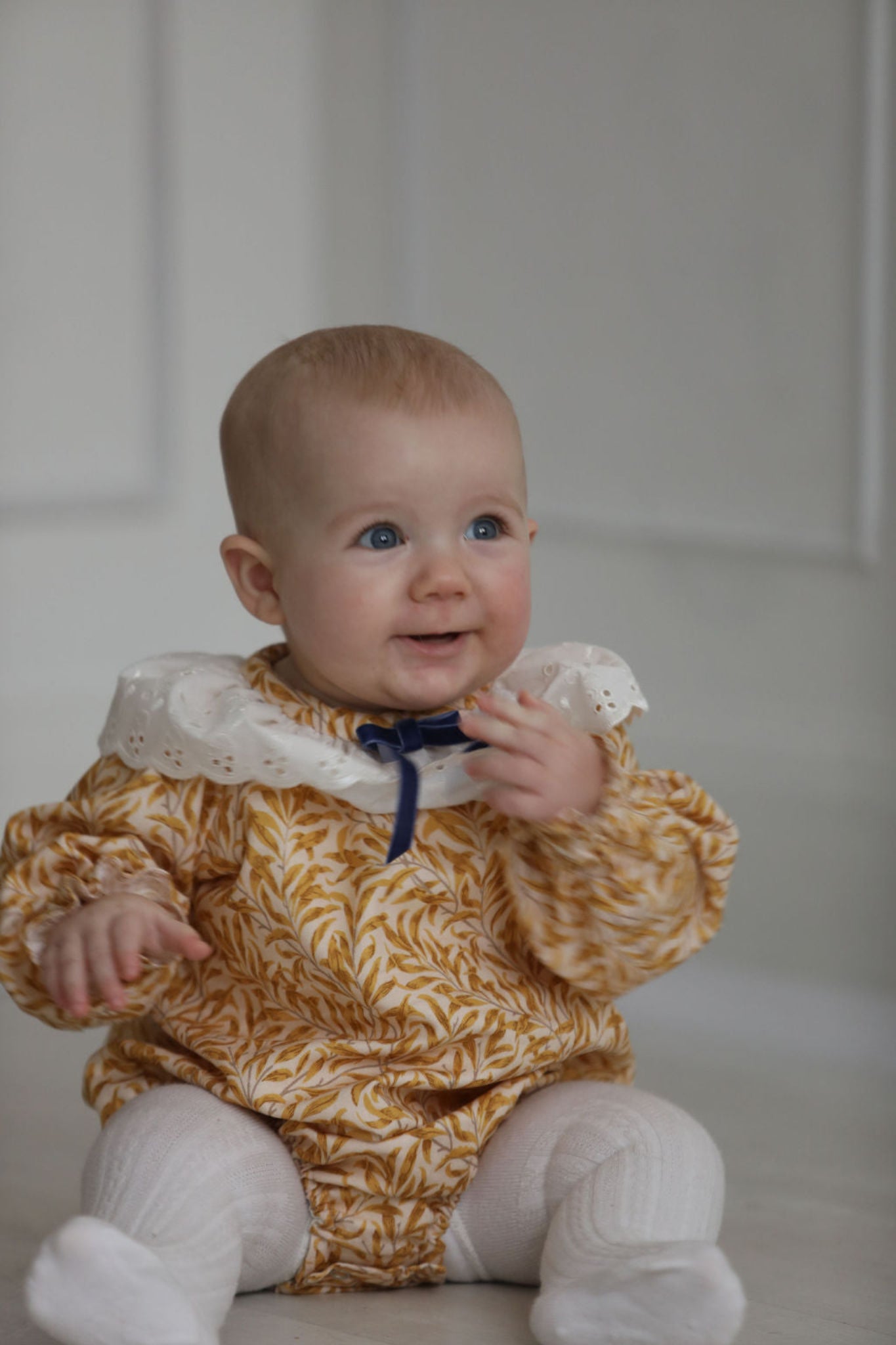 William Morris Long Sleeve Smock Romper