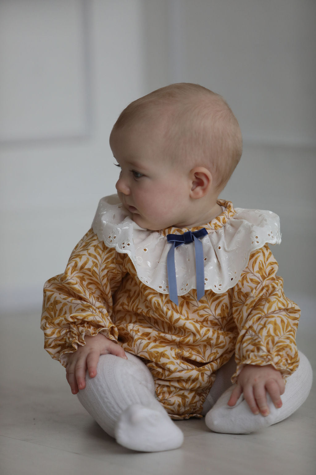 William Morris Long Sleeve Smock Romper