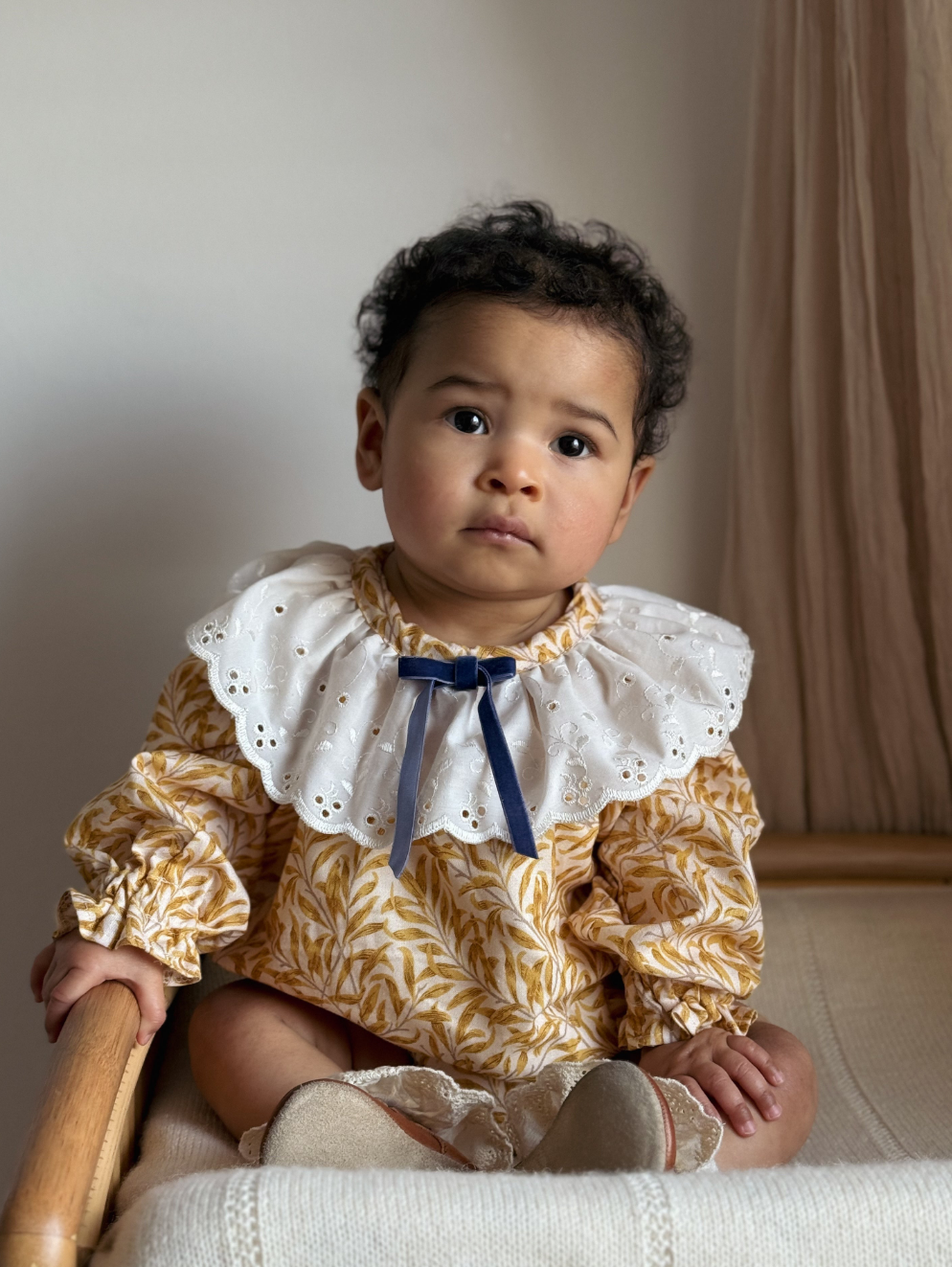 William Morris Long Sleeve Smock Romper