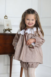 Primrose Dress & Bloomers Set | William Morris Soft Beige