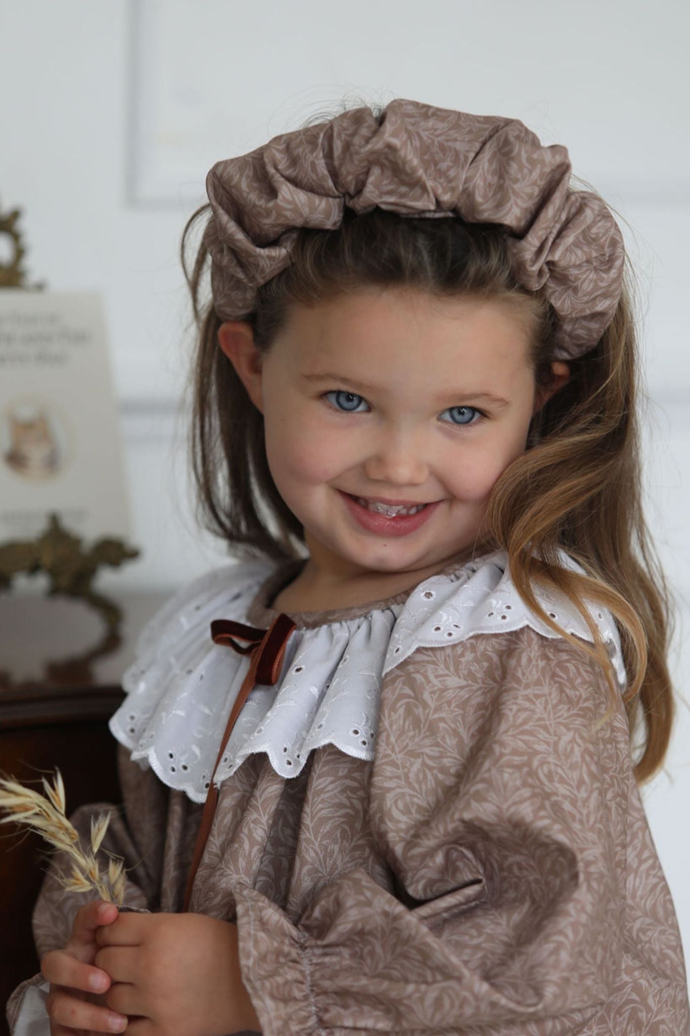 William Morris | Light Brown Ruffle Headband