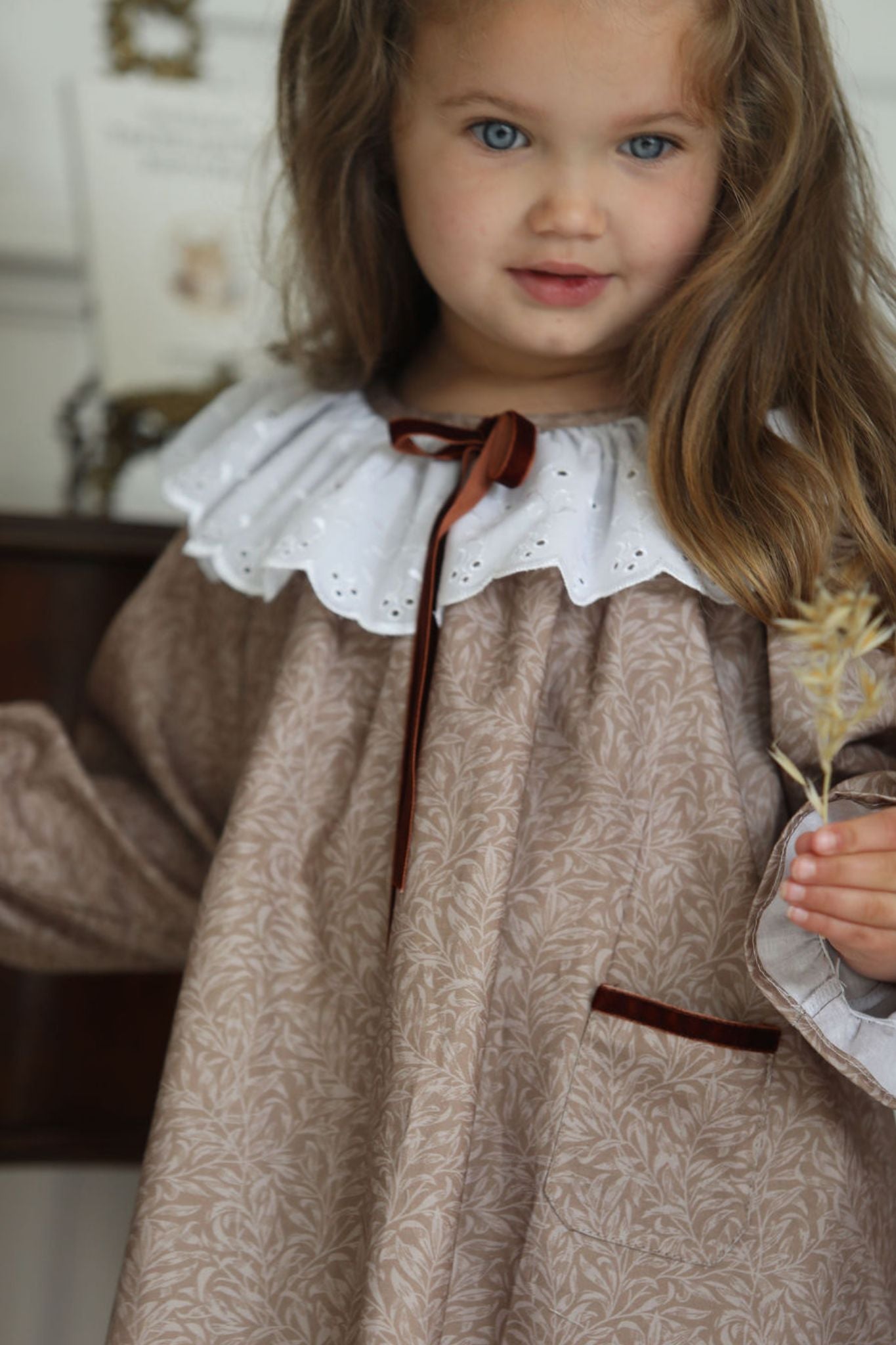 Primrose Dress & Bloomers Set | William Morris Soft Beige