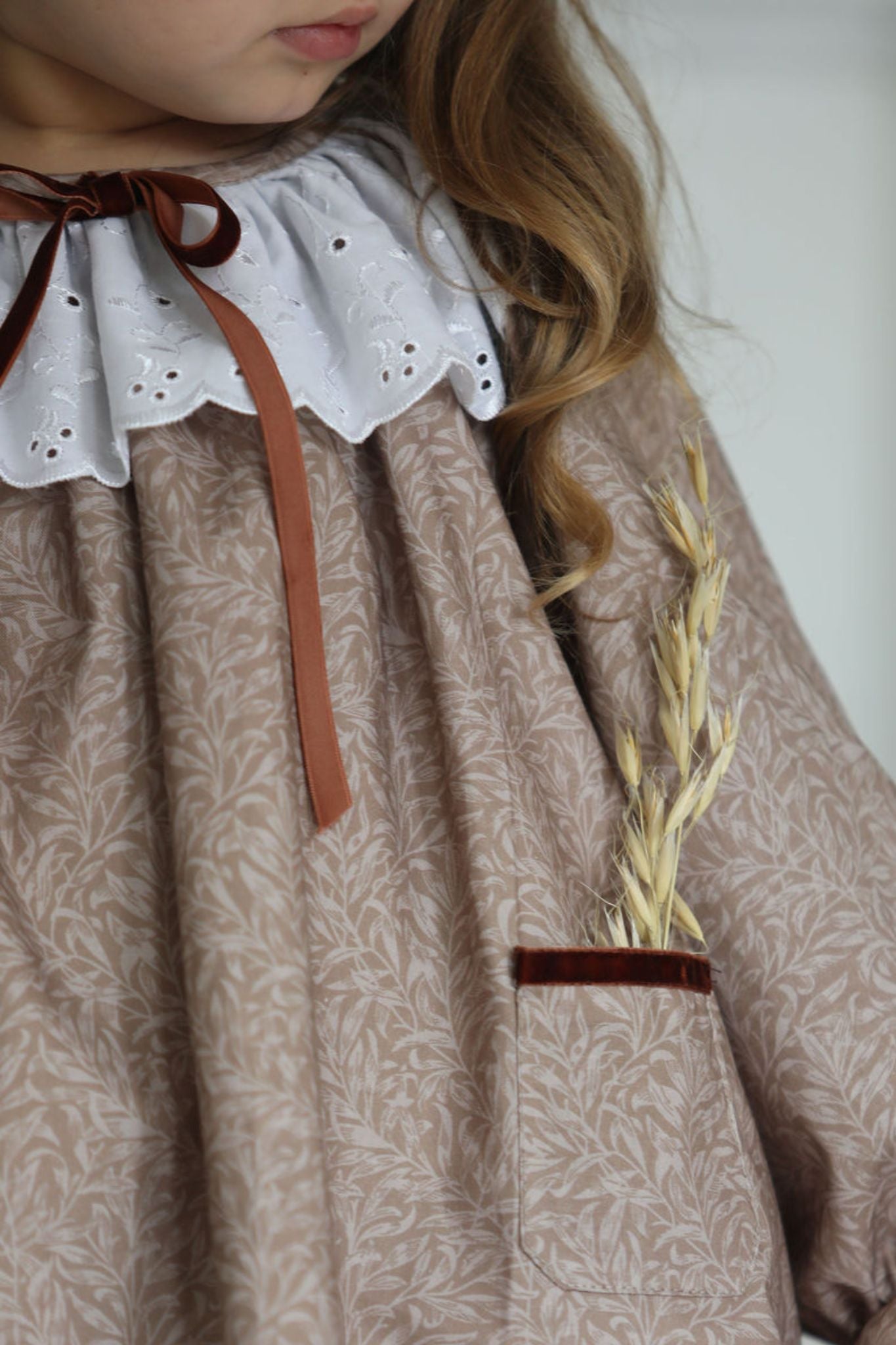 Primrose Dress & Bloomers Set | William Morris Soft Beige