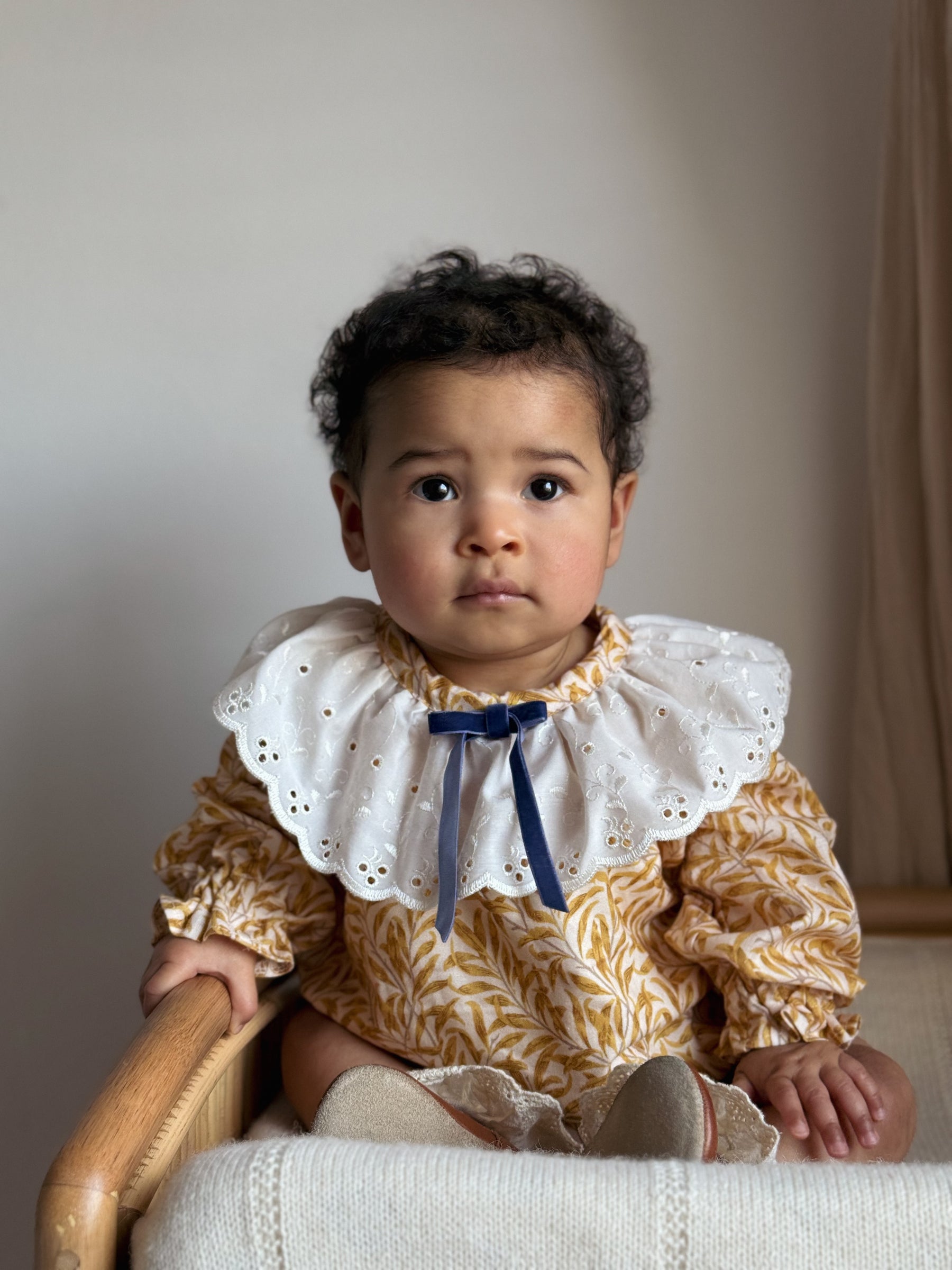 William Morris Long Sleeve Smock Romper