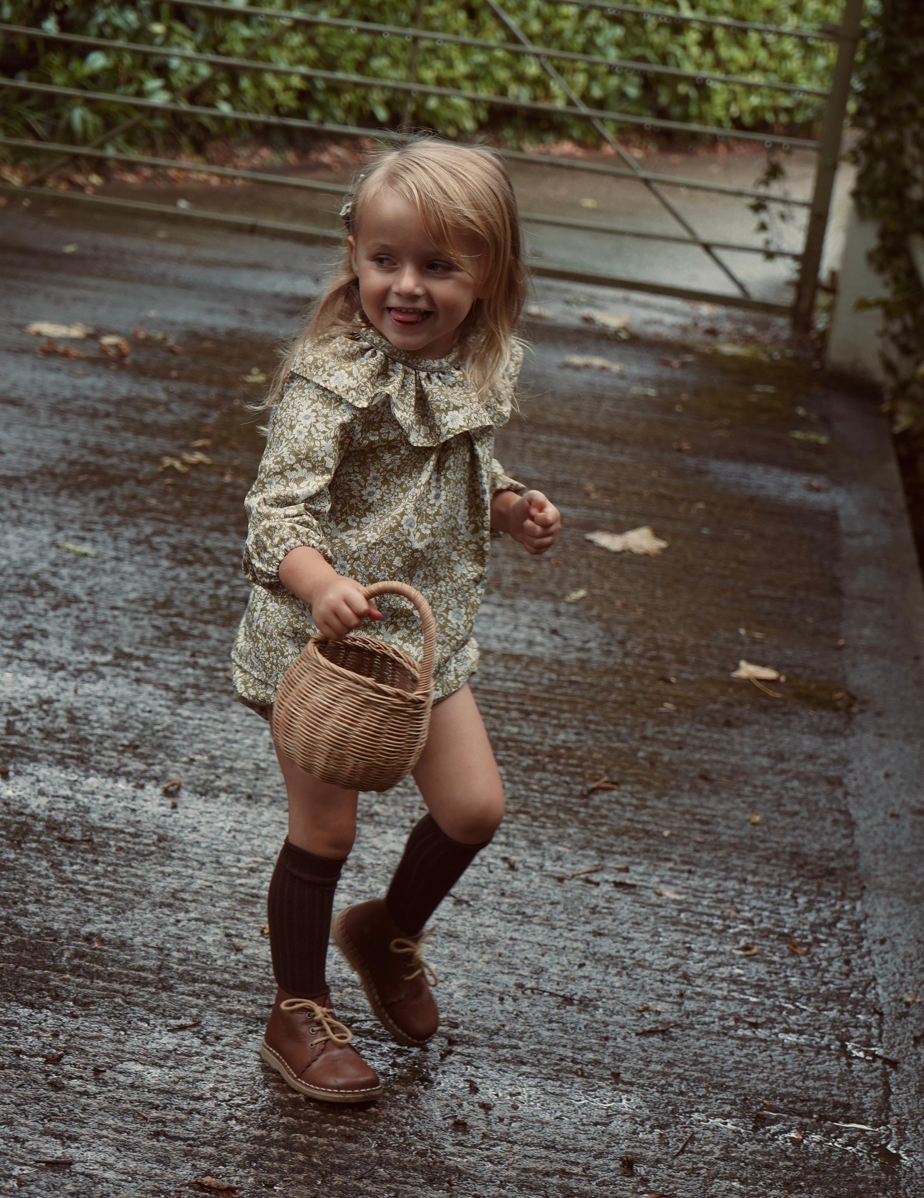 Sylvie Set | Green Floral (newborn - 6 years)