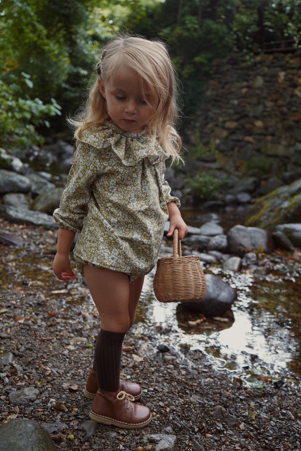 Sylvie Set | Green Floral (newborn - 6 years)