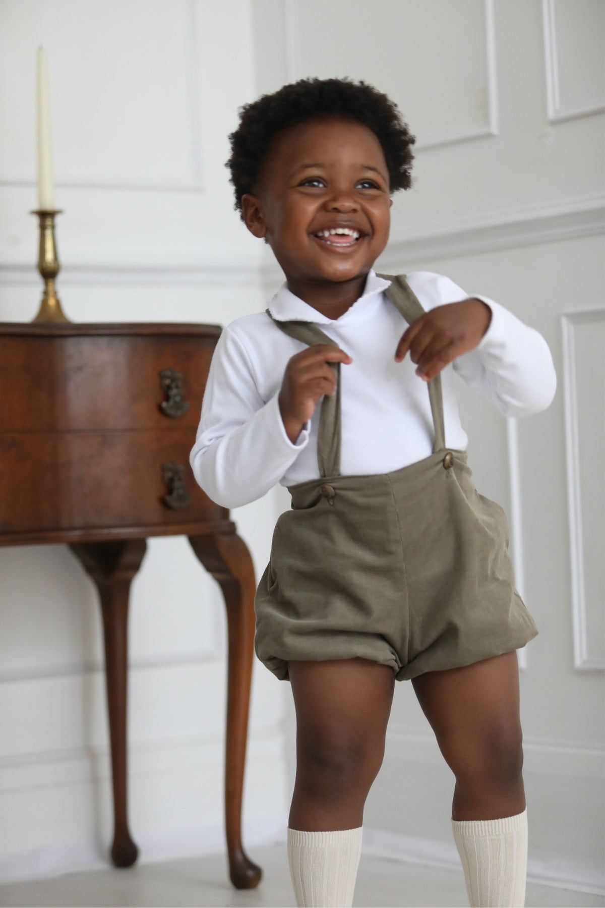 Braced Bloomers | Light Brown Needlecord