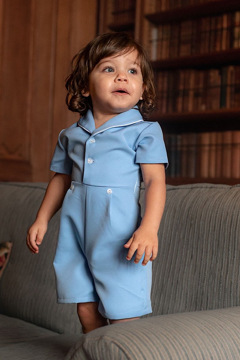 Blue Sailor Romper