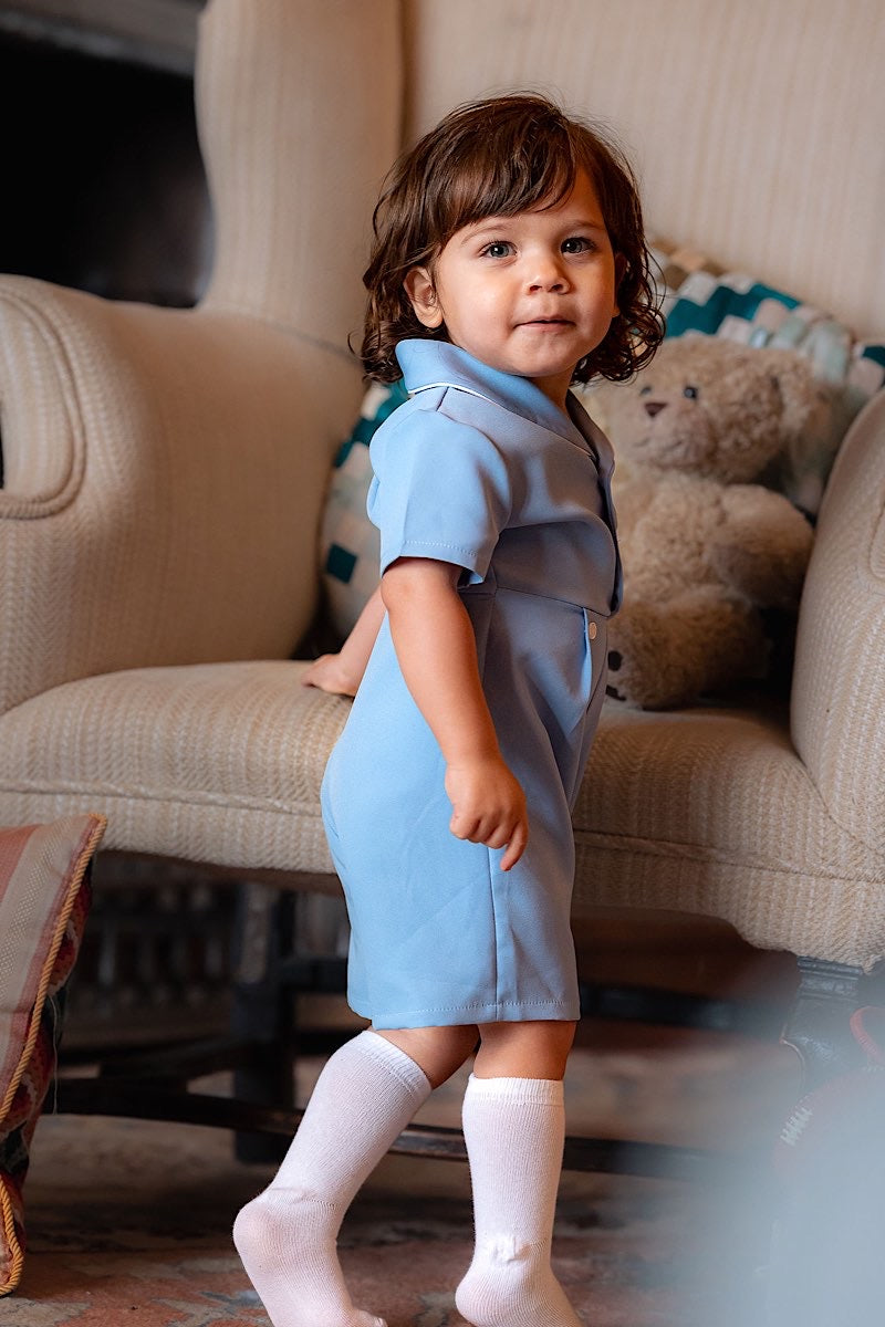 Blue Sailor Romper