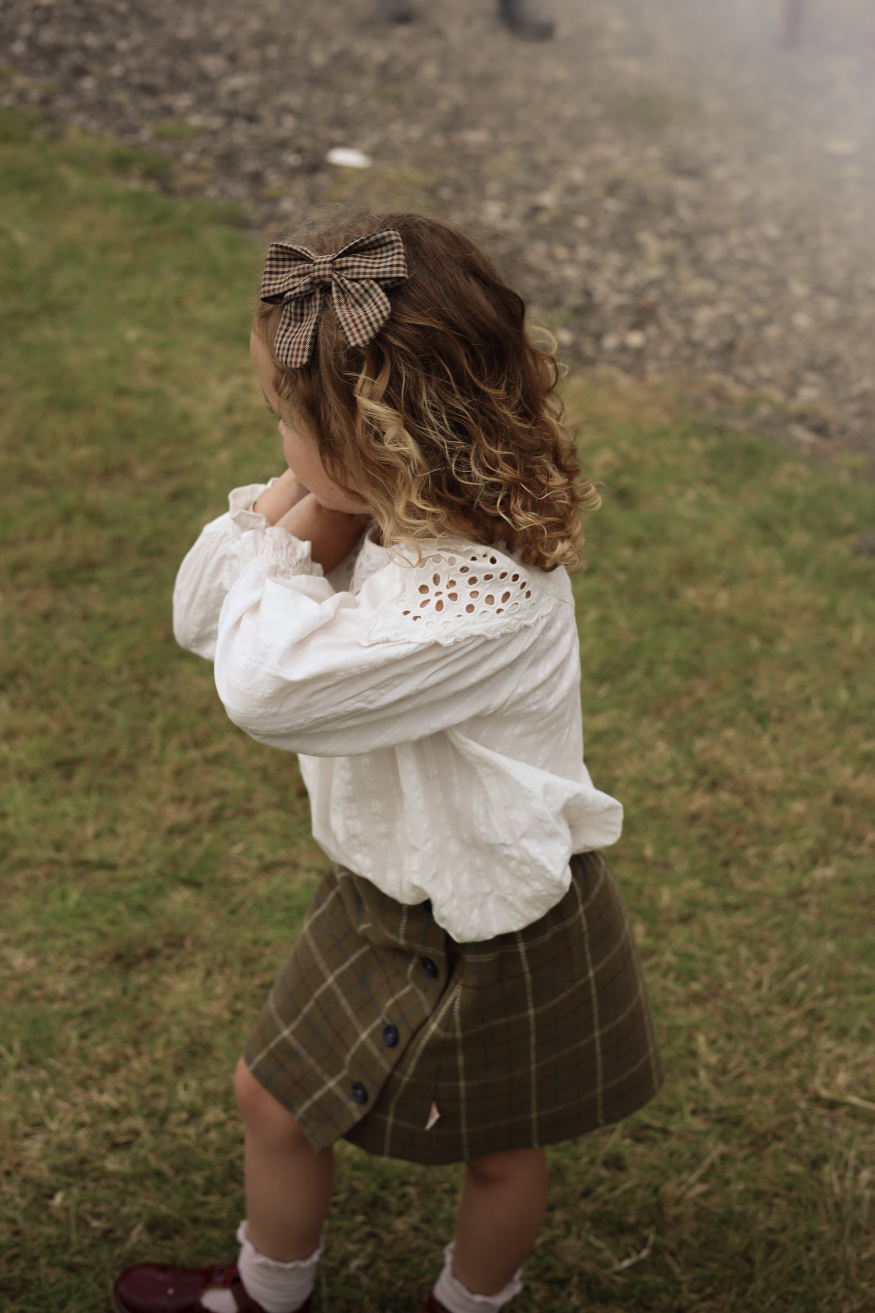 British Tweed Hair bow