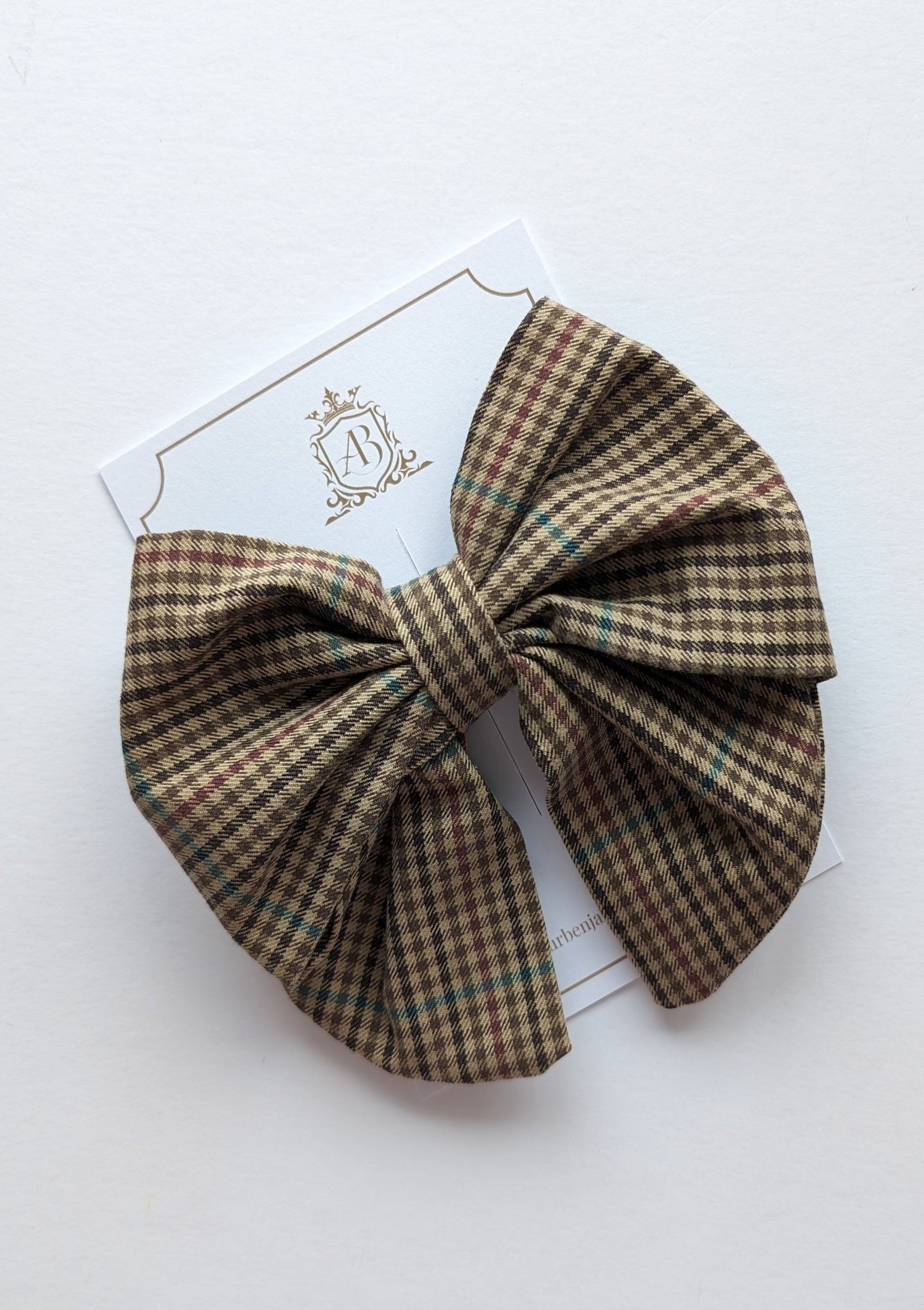 British Tweed Hair bow - Arthur Benjamin & Co