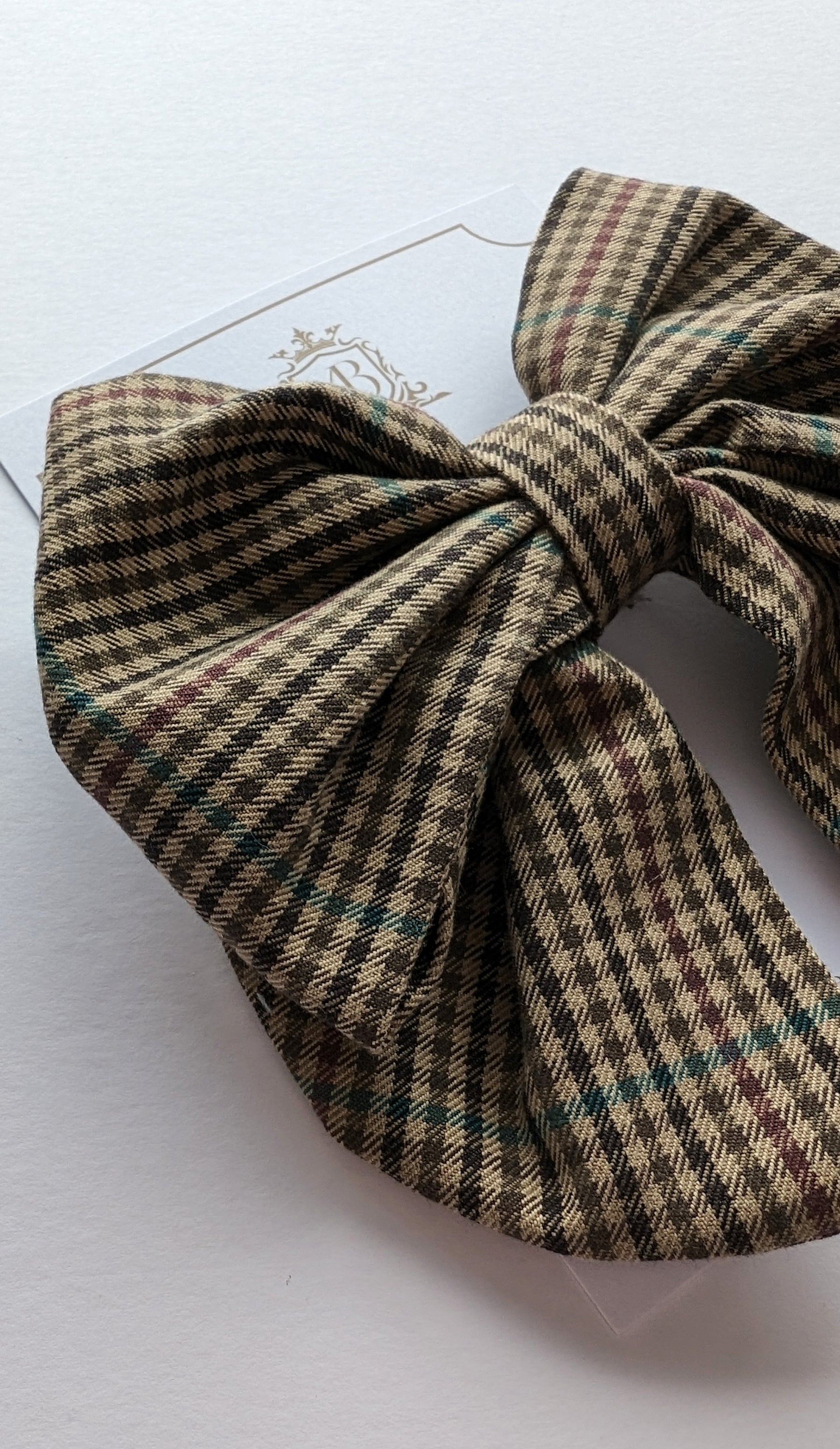 British Tweed Hair bow - Arthur Benjamin & Co