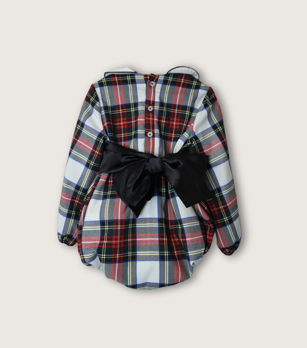 Girls Red Tartan Sample Romper