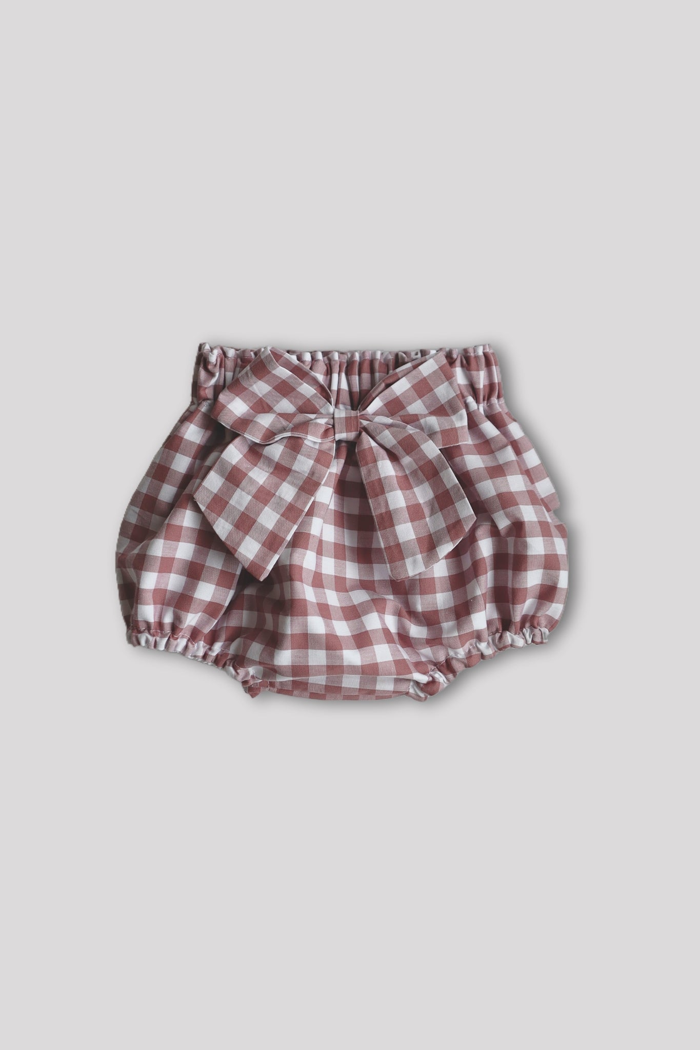 Gingham Bloomers in Dusky Pink