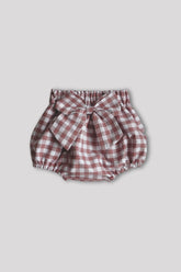 Gingham Bloomers in Dusky Pink