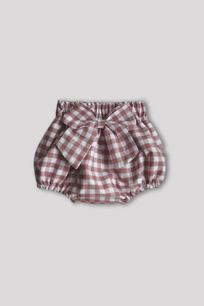 Gingham Bloomers in Dusky Pink