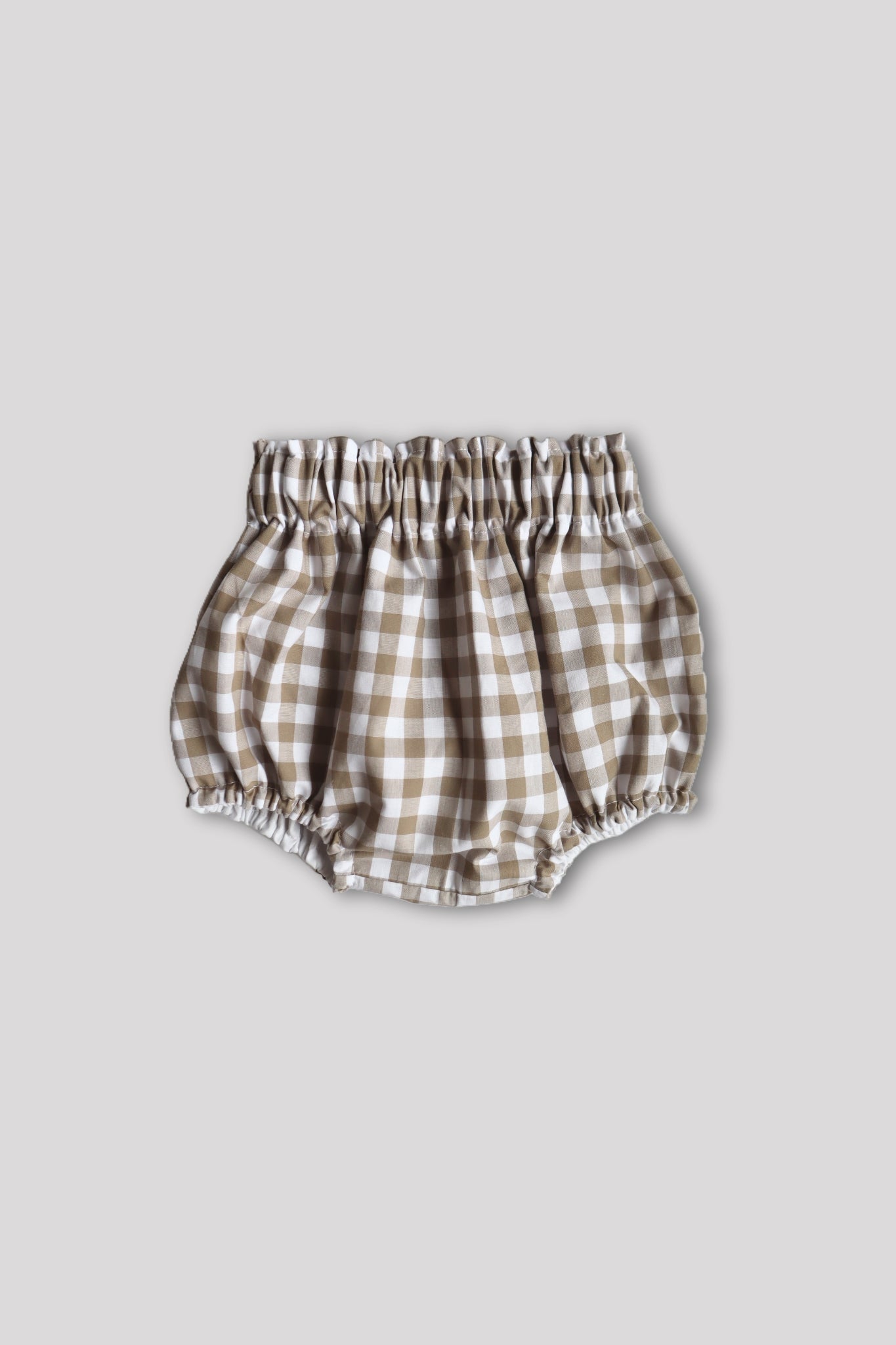 Gingham Bloomers in Sand (0-4 years)