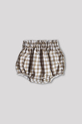 Gingham Bloomers in Sand (0-4 years)