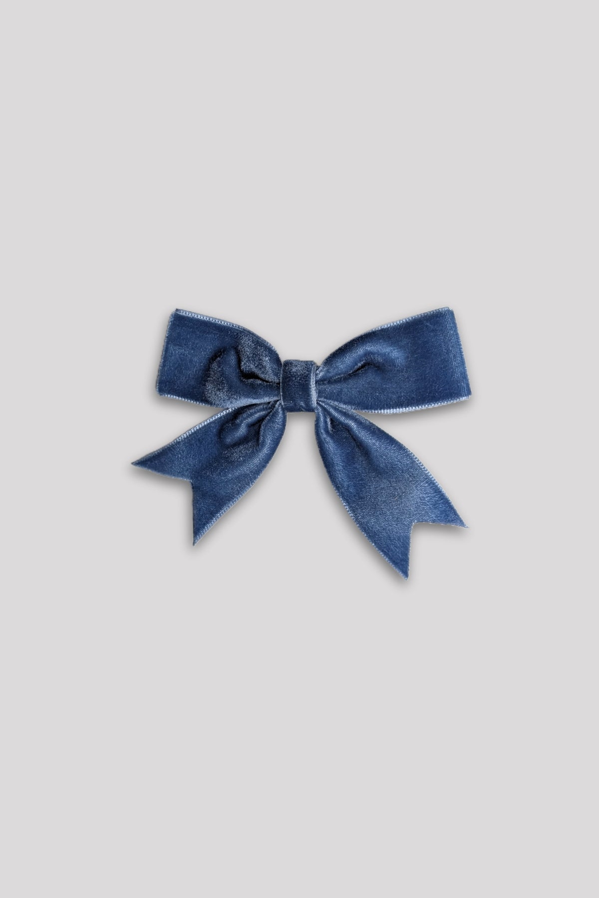 Velvet Hair Bow - Williamsburg Blue