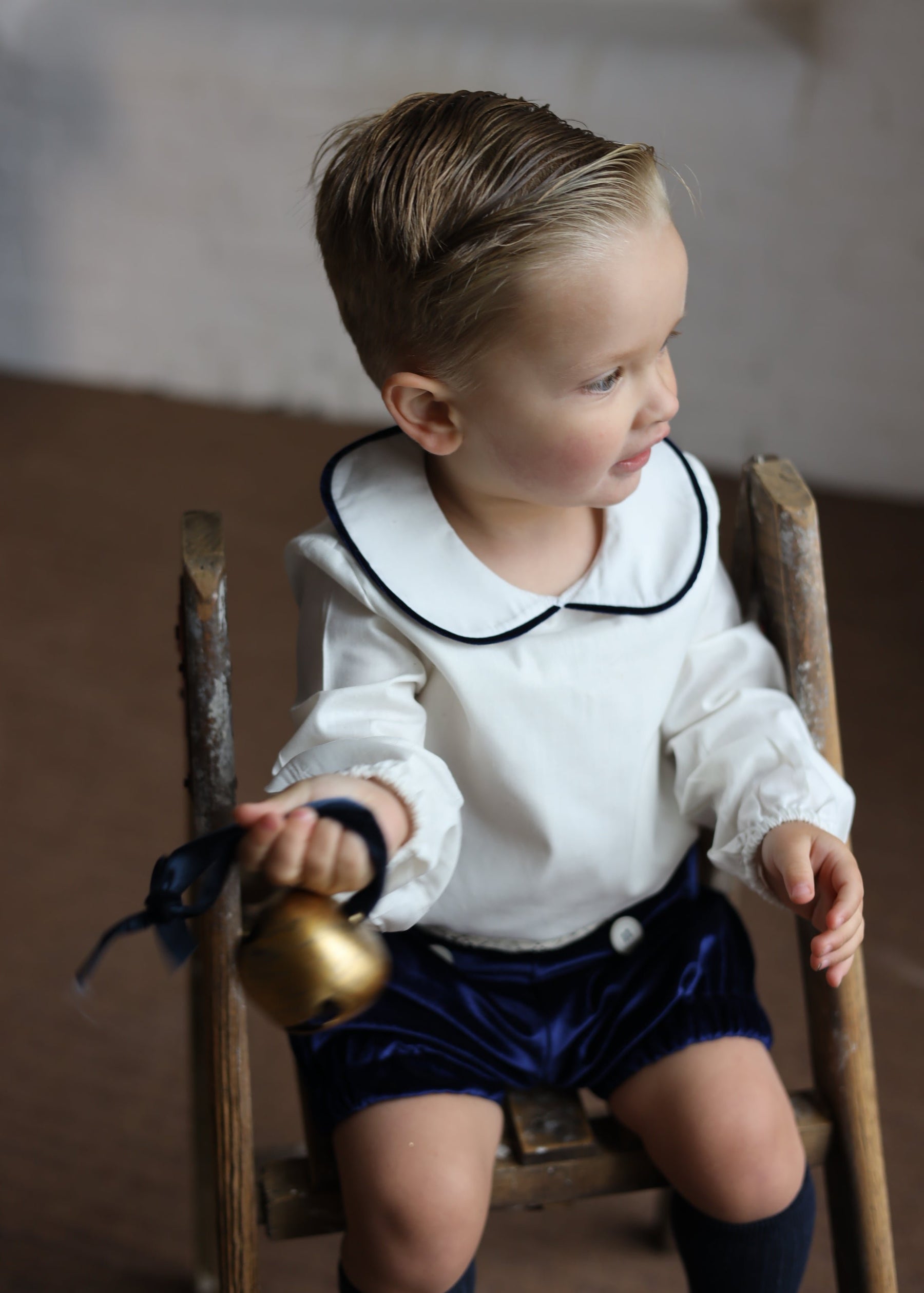 Velvet Bloomers Peter Pan Collar Set