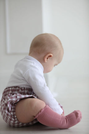 Gingham Bloomers in Dusky Pink