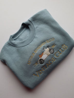 Vintage Club Sweater Dusty Blue - Arthur Benjamin & Co