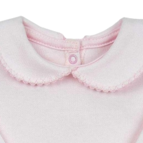 Peter Pan Collar Long Sleeve Bodysuit in Pink (3 months - 3 years)