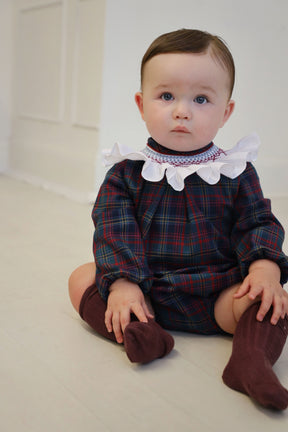 Burleigh Tartan Smock Collar Blouse & Bloomers