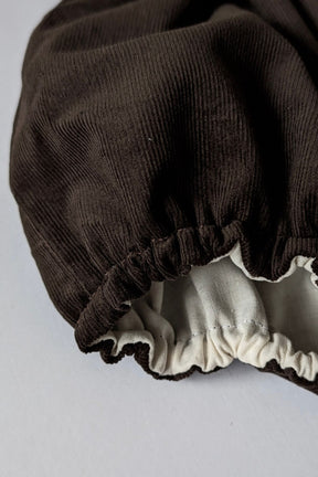 Cream & Brown Sailor Bib Collar Set