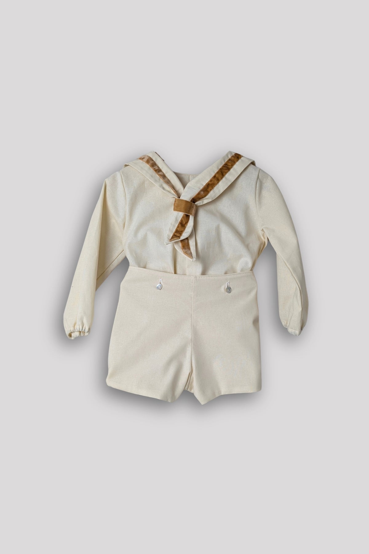 Boys Sailor Collar Two Piece | Buttermilk