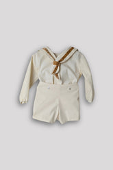 Boys Sailor Collar Two Piece | Buttermilk