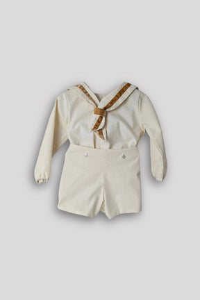 Boys Sailor Collar Two Piece | Buttermilk