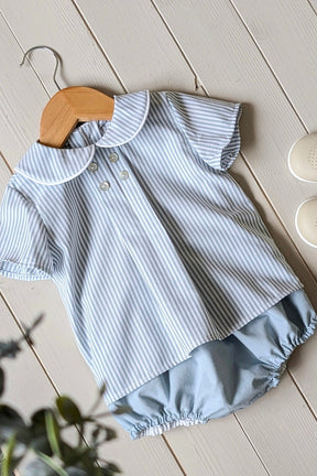 Green Stripe Shirt & Bloomers (Newborn - 5 years)