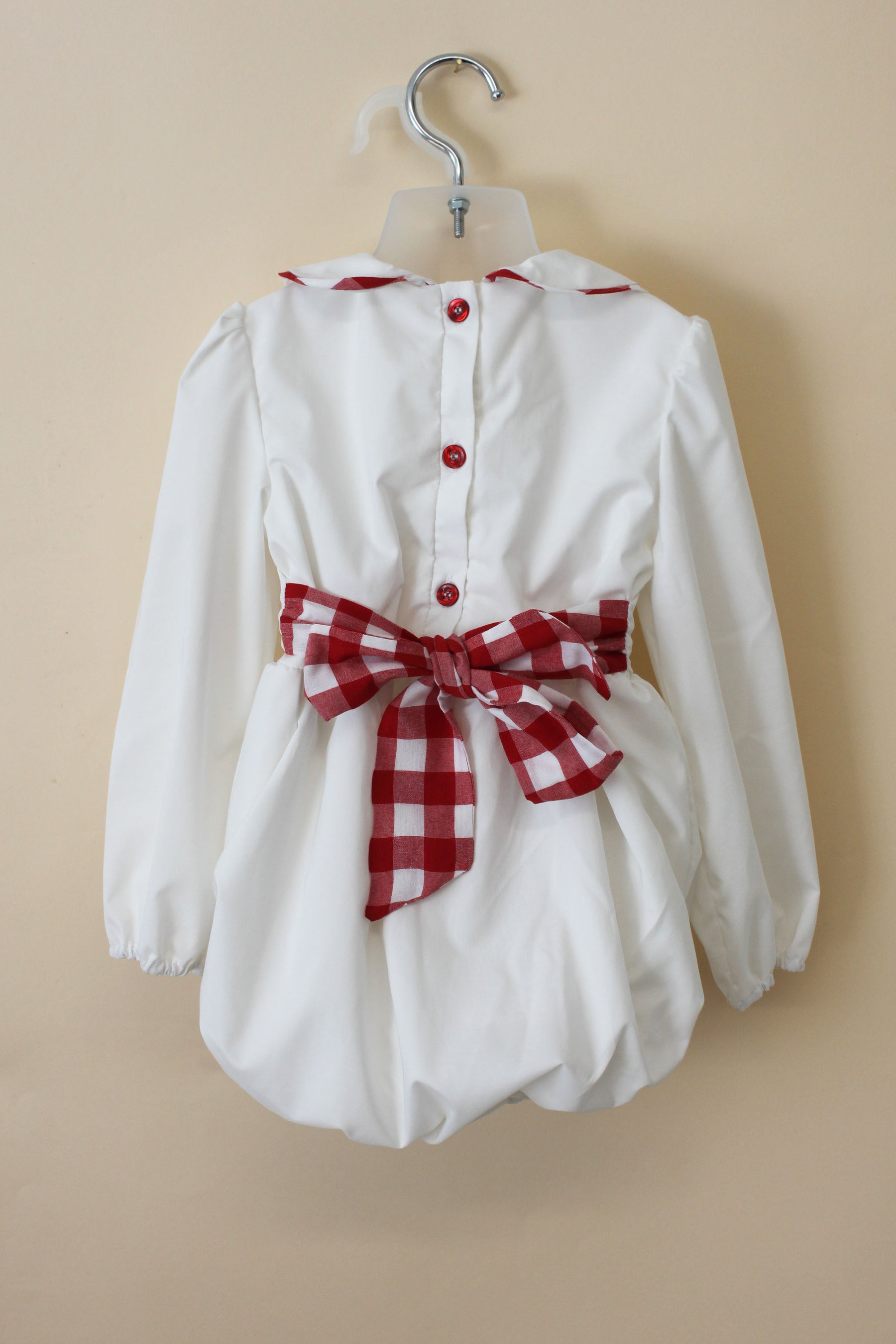 Gingham Bow Girls Romper