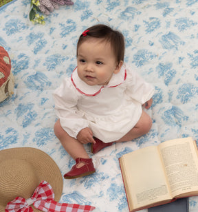 Gingham Bow Girls Romper