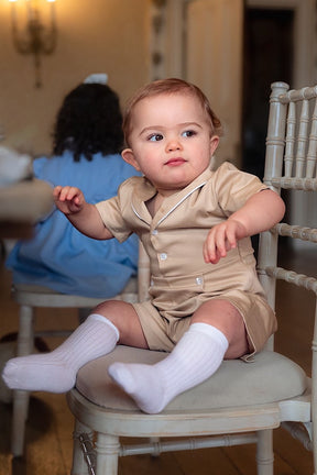 Beige Sailor Romper