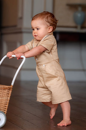 Beige Sailor Romper