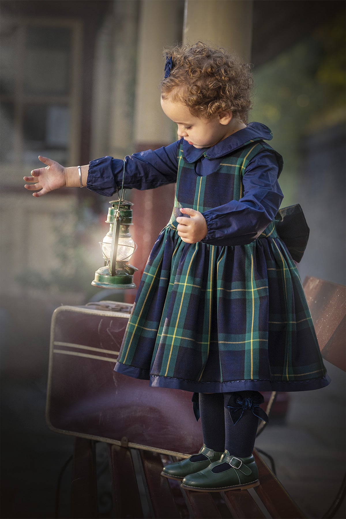 Kids best sale tartan pinafore